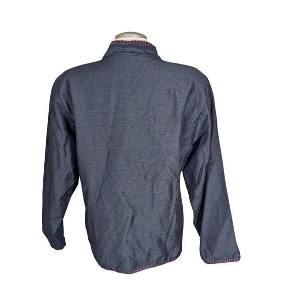 Vintage Womens Silk Blend Jacket Size Large Art to Wear Black Embroidered Floral - Picture 6 of 7